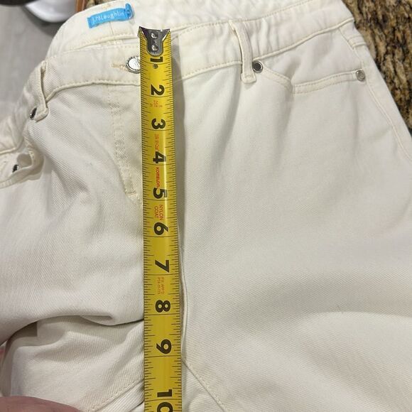 J. McLaughlin Slim Fit Mid Rise White Stretch Crop Jeans Size 12 - Picture 8 of 8